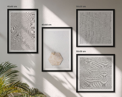 Set om 4 tavlor Ljusa boho sandtexturer