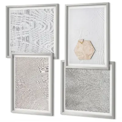 Ljusa boho sandtexturer, 4 tavlor set om 4 tavlor