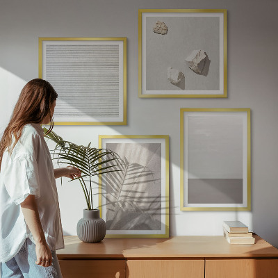 Tavelvägg ovanför soffa Delikata boho-texturer av naturen