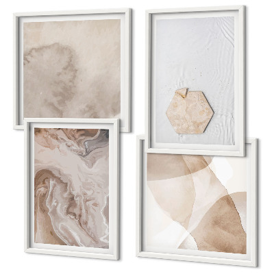 Set om 4 tavlor Design abstraktion natur inspiration