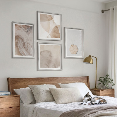 Set om 4 tavlor Design abstraktion natur inspiration