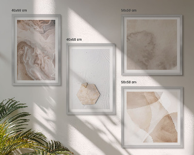 Set om 4 tavlor Design abstraktion natur inspiration