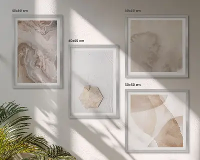Abstrakt naturtavla set med 4 delar