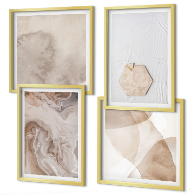 Set om 4 tavlor Design abstraktion natur inspiration
