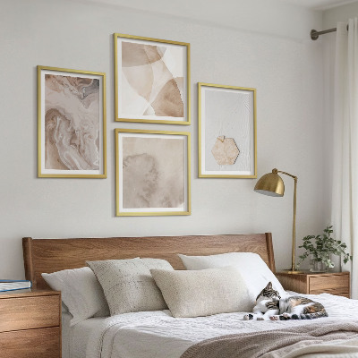 Set om 4 tavlor Design abstraktion natur inspiration