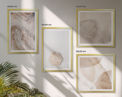 Set om 4 tavlor Design abstraktion natur inspiration