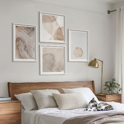 Set om 4 tavlor Design abstraktion natur inspiration