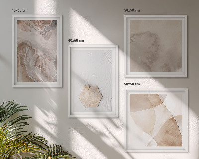 Set om 4 tavlor Design abstraktion natur inspiration