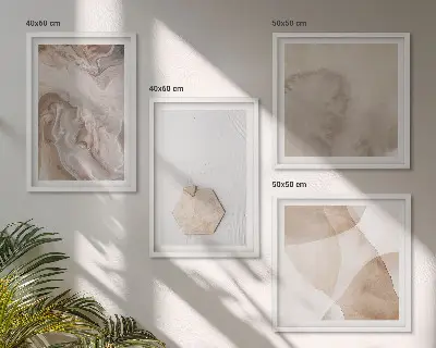 Abstrakt naturtavla set med 4 delar