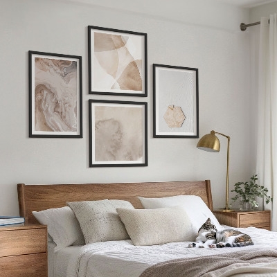 Set om 4 tavlor Design abstraktion natur inspiration