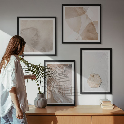 Set om 4 tavlor Design abstraktion natur inspiration