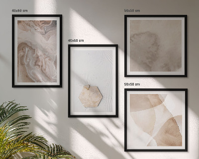 Set om 4 tavlor Design abstraktion natur inspiration