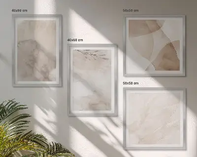 Akvarellfärger boho texturer set om 4 tavlor