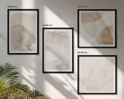 Akvarellfärger boho texturer set om 4 tavlor