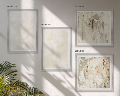 Tavelvägg med 4 tavlor Ljus texturerad färgdesign