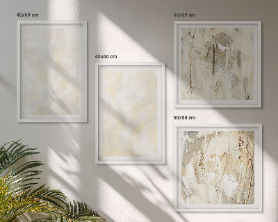 Tavelvägg med 4 tavlor Ljus texturerad färgdesign