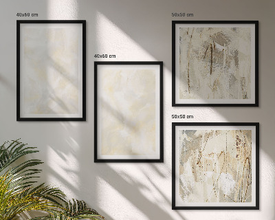 Tavelvägg med 4 tavlor Ljus texturerad färgdesign