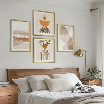 Tavelvägg för vardagsrum minimalistisk tavelvägg med strukturerade nyanser
