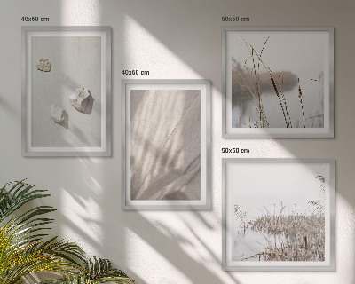 Tavelvägg med 4 tavlor Närbilder av boho-stilstrukturen