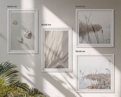 Tavelvägg med 4 tavlor Närbilder av boho-stilstrukturen