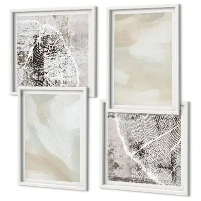 Färgstruktur minimalism set om 4 tavlor