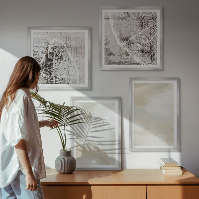 Set om 4 tavlor Färgstruktur minimalism