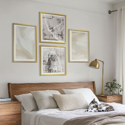 Set om 4 tavlor Färgstruktur minimalism
