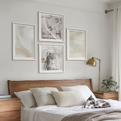 Set om 4 tavlor Färgstruktur minimalism