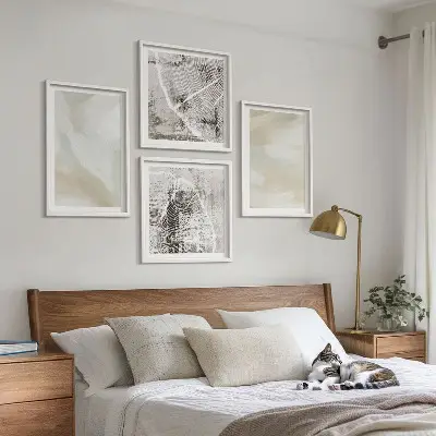 Färgstruktur minimalism set om 4 tavlor
