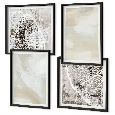 Färgstruktur minimalism set om 4 tavlor