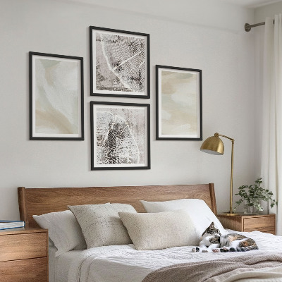 Set om 4 tavlor Färgstruktur minimalism