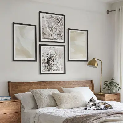 Färgstruktur minimalism set om 4 tavlor