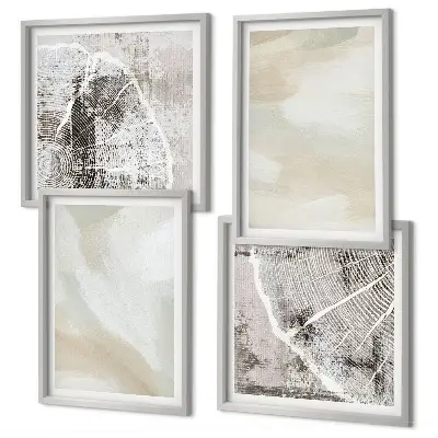 Färgstruktur minimalism set om 4 tavlor