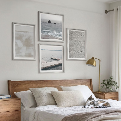 Tavelvägg ovanför soffa Abstrakt design moderna texturer