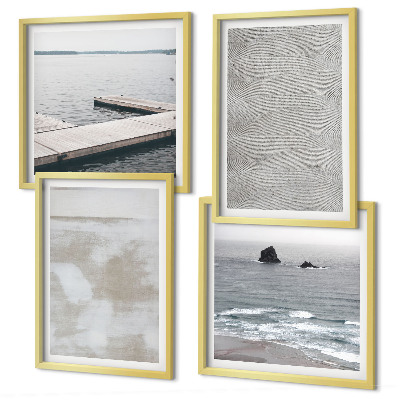 Tavelvägg ovanför soffa Abstrakt design moderna texturer