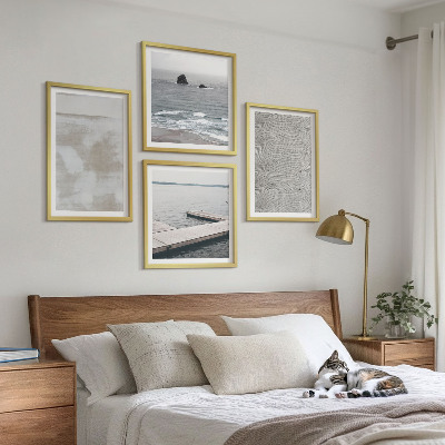 Tavelvägg ovanför soffa Abstrakt design moderna texturer