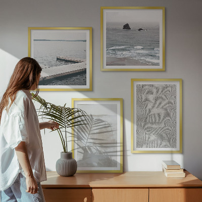 Tavelvägg ovanför soffa Abstrakt design moderna texturer