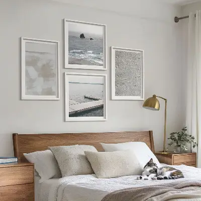 Abstrakt tavla med moderna texturer för tavelvägg ovanför soffan