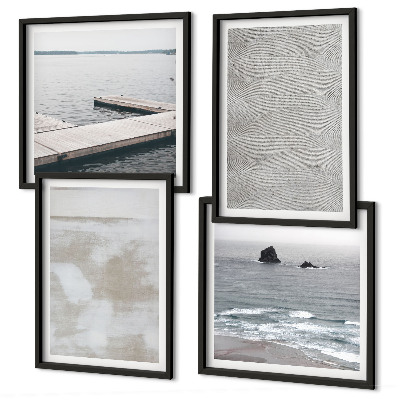 Tavelvägg ovanför soffa Abstrakt design moderna texturer