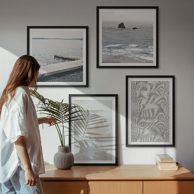 Tavelvägg ovanför soffa Abstrakt design moderna texturer