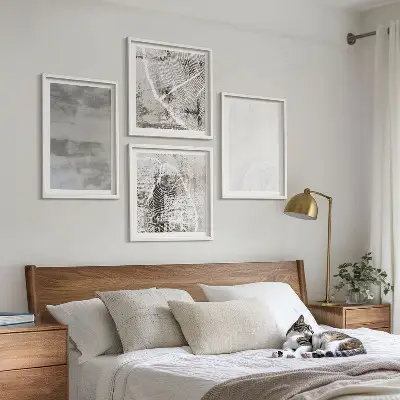 Abstrakta moderna former set med 4 tavlor