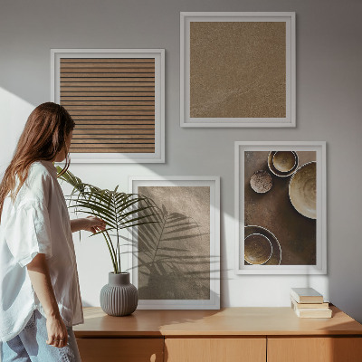 Tavelvägg med 4 tavlor Moderna stenstrukturer