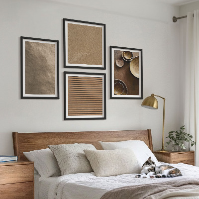 Tavelvägg med 4 tavlor Moderna stenstrukturer
