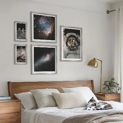 Astronauter landar på månen tavelset med 5 delar