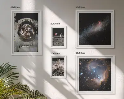 Astronauter landar på månen tavelset med 5 delar