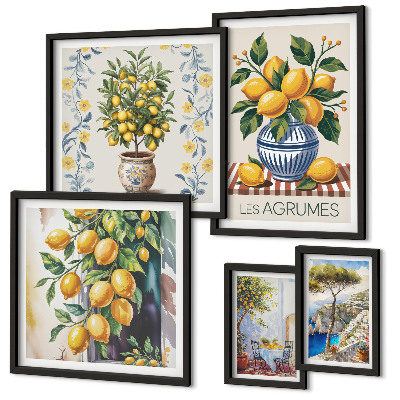 Väggdekoration tavelset Medelhavsinspirerad citrus