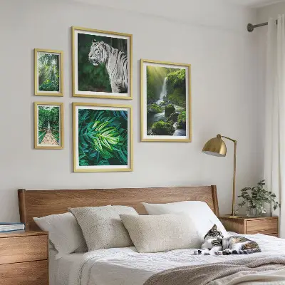 Tropiska naturlandskap set om 5 tavlor
