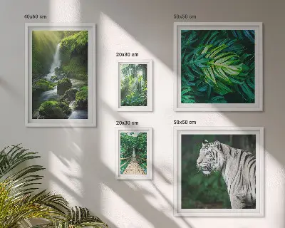 Tropiska naturlandskap set om 5 tavlor