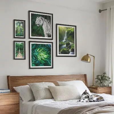 Tropiska naturlandskap set om 5 tavlor