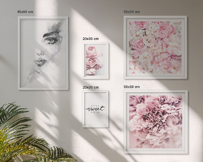 Väggdekoration tavelset Blomsterporträtt om hemmet